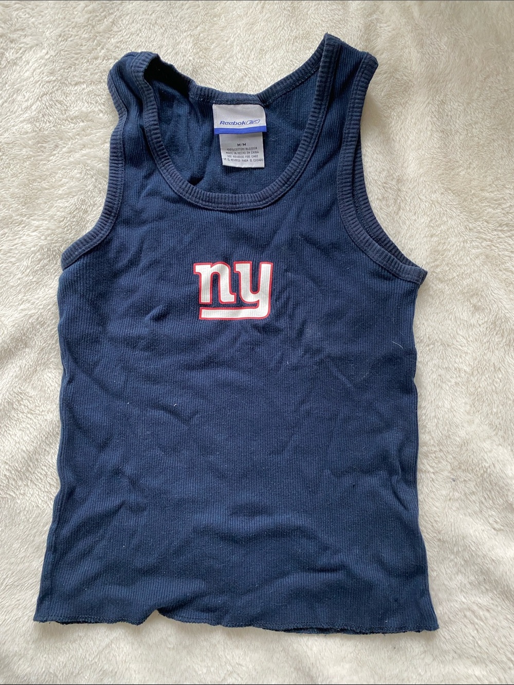 Vintage NY Knicks Reebok Navy Tank Top with NY Logo